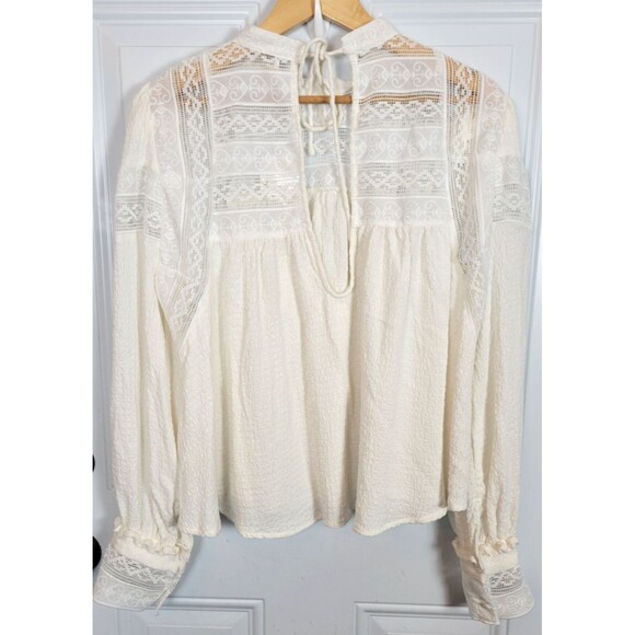 NWT Free People It Takes Two Peasant Lace Top Size S - Picture 9 of 9